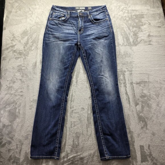 BKE Tyler Jeans Mens 34x34 Blue Straight Leg Denim Stretch Classic Casual Pants - Picture 1 of 10